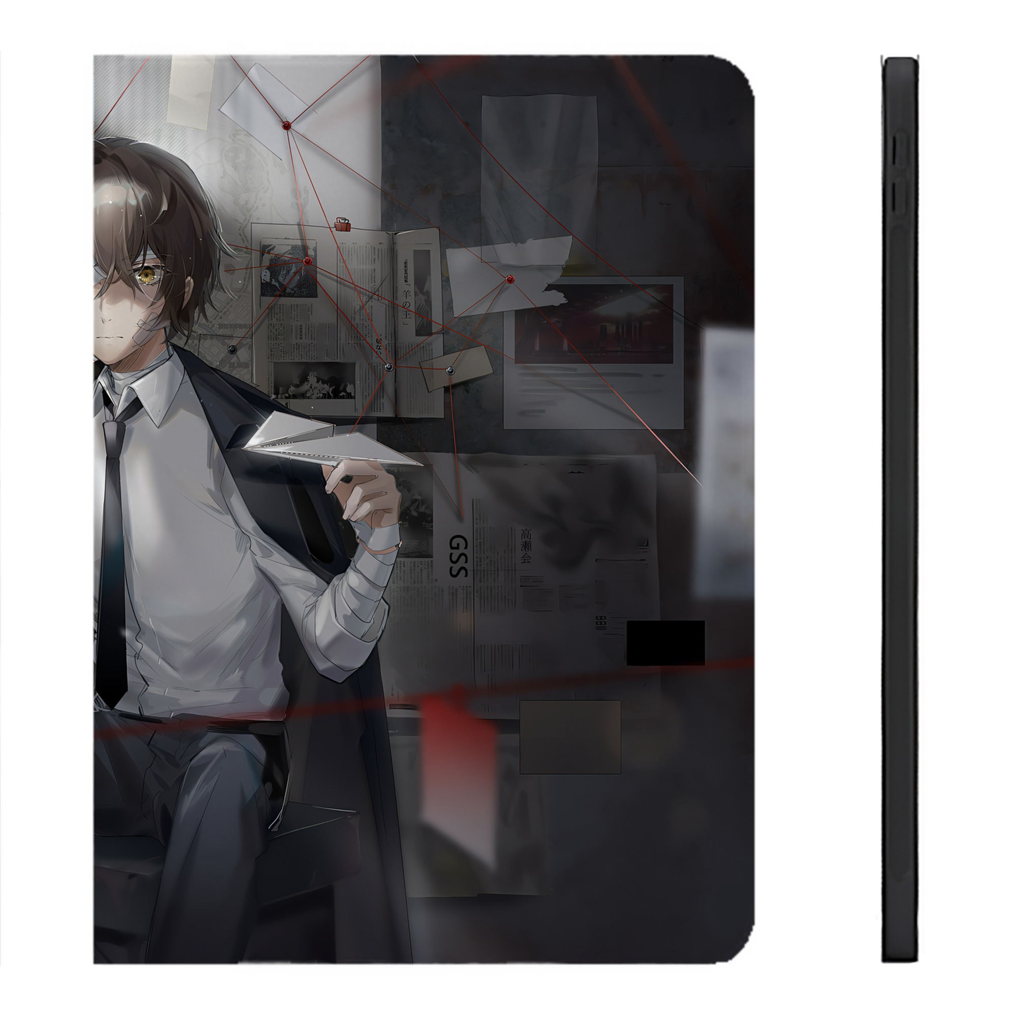 （画像用） 文豪ストレイドッグス Bungo Stray Dogs IPadケース ペンホルダー付き ブックスタイルデザイン